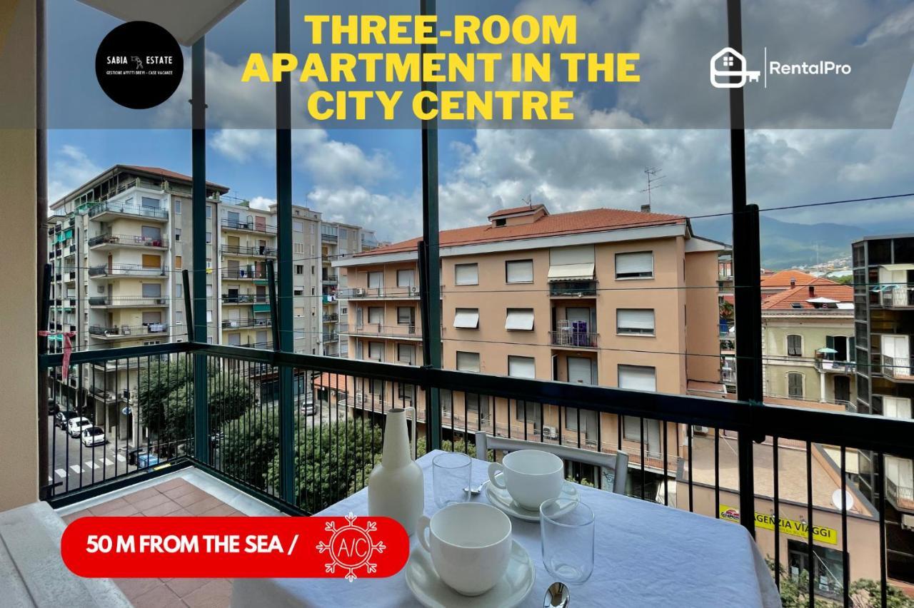 50 Metri Dal Mare Trilocale In Centro Con A/C Apartamento Loano Exterior foto